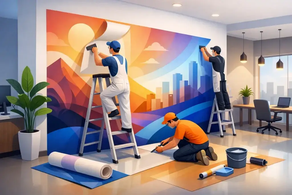 Wall Mural Installation for Businesses