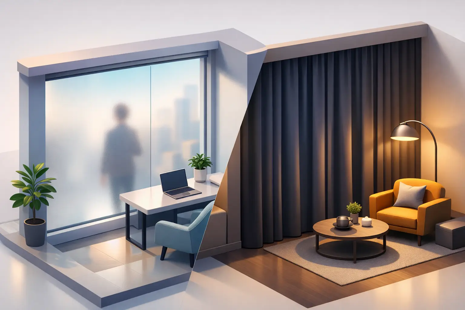 Privacy Film vs Curtains for Modern Spaces