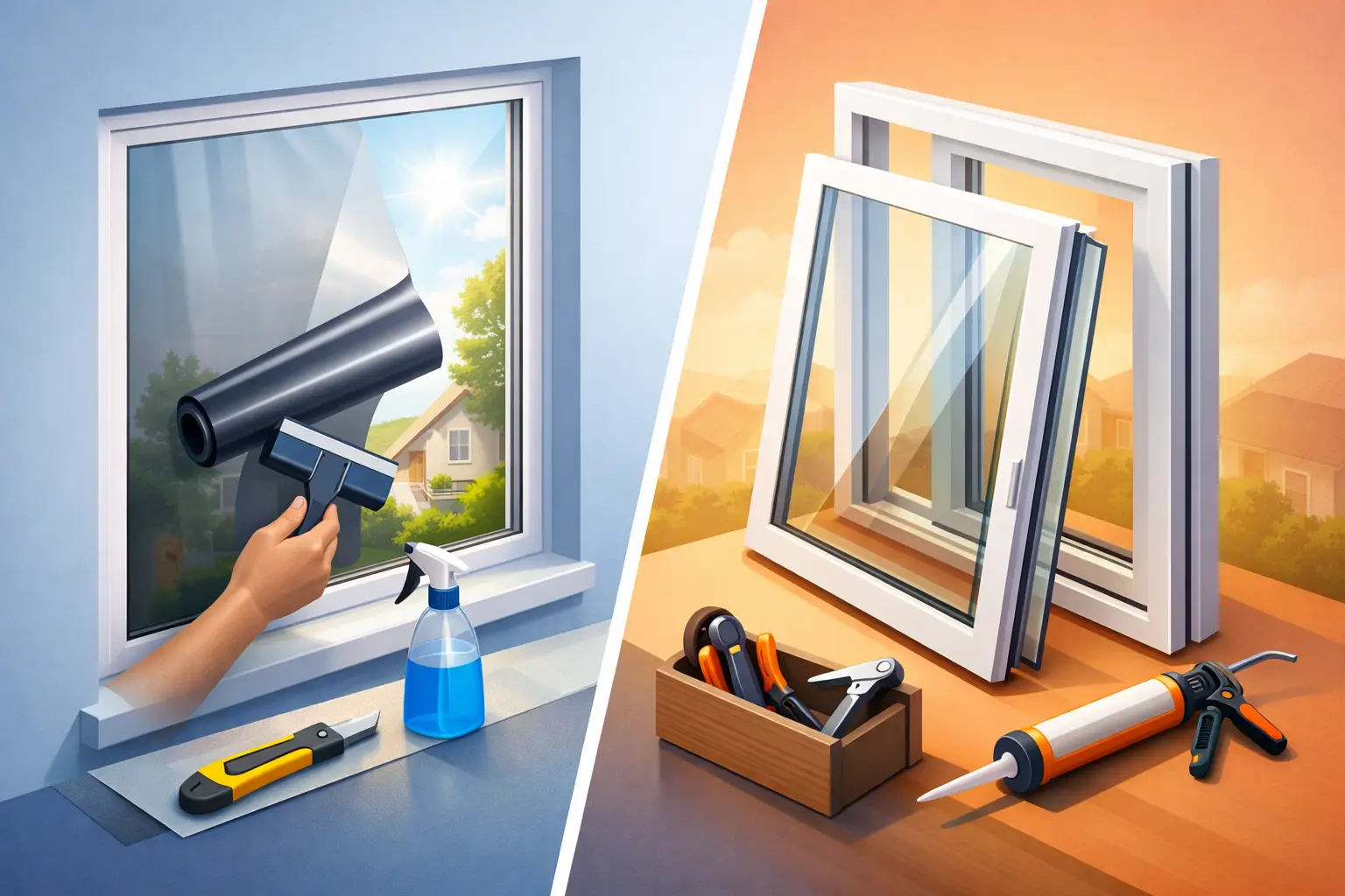 Window Film Versus Replacement Windows Compared