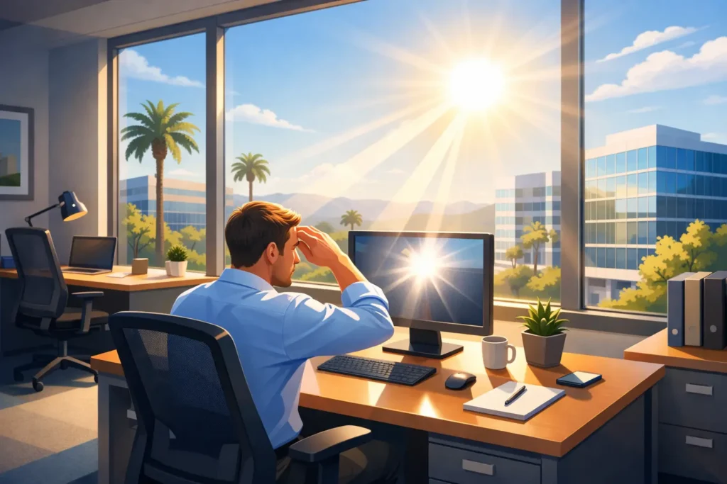 How Orange County Office Glare Affects Work