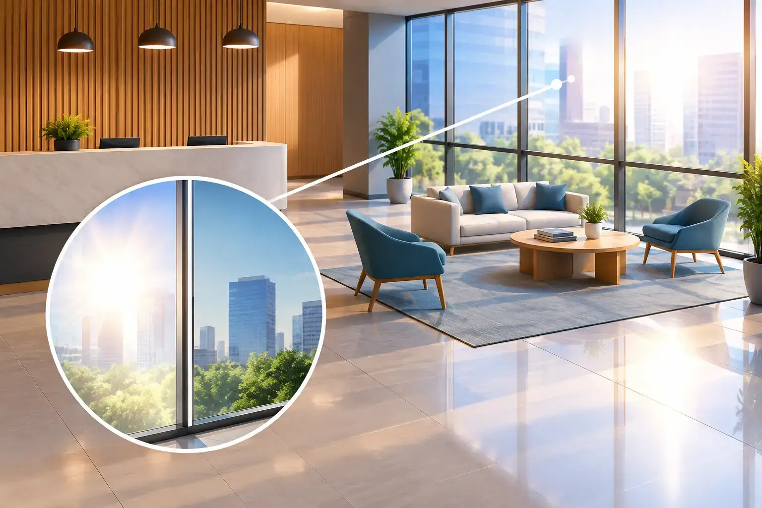 How to Reduce Lobby Glare Without Darkening It